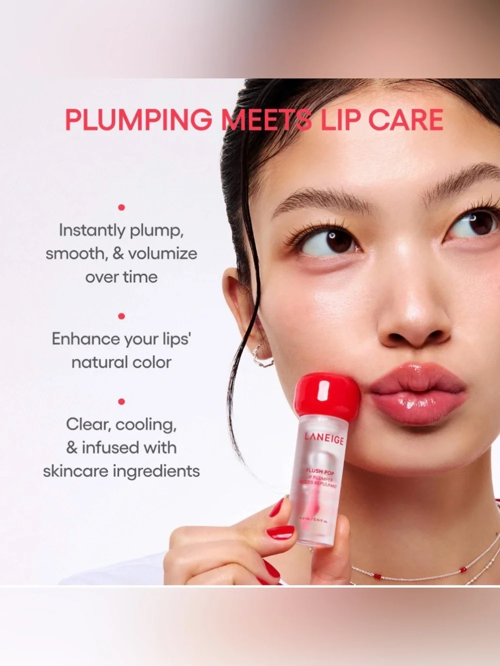 LANEIGE  Flush Pop Plumping Peptide Lip Gloss Treatment